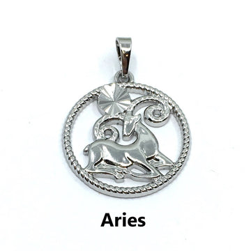 Silver Zodiac Symbol Aries Pendant | Bellaire Wholesale