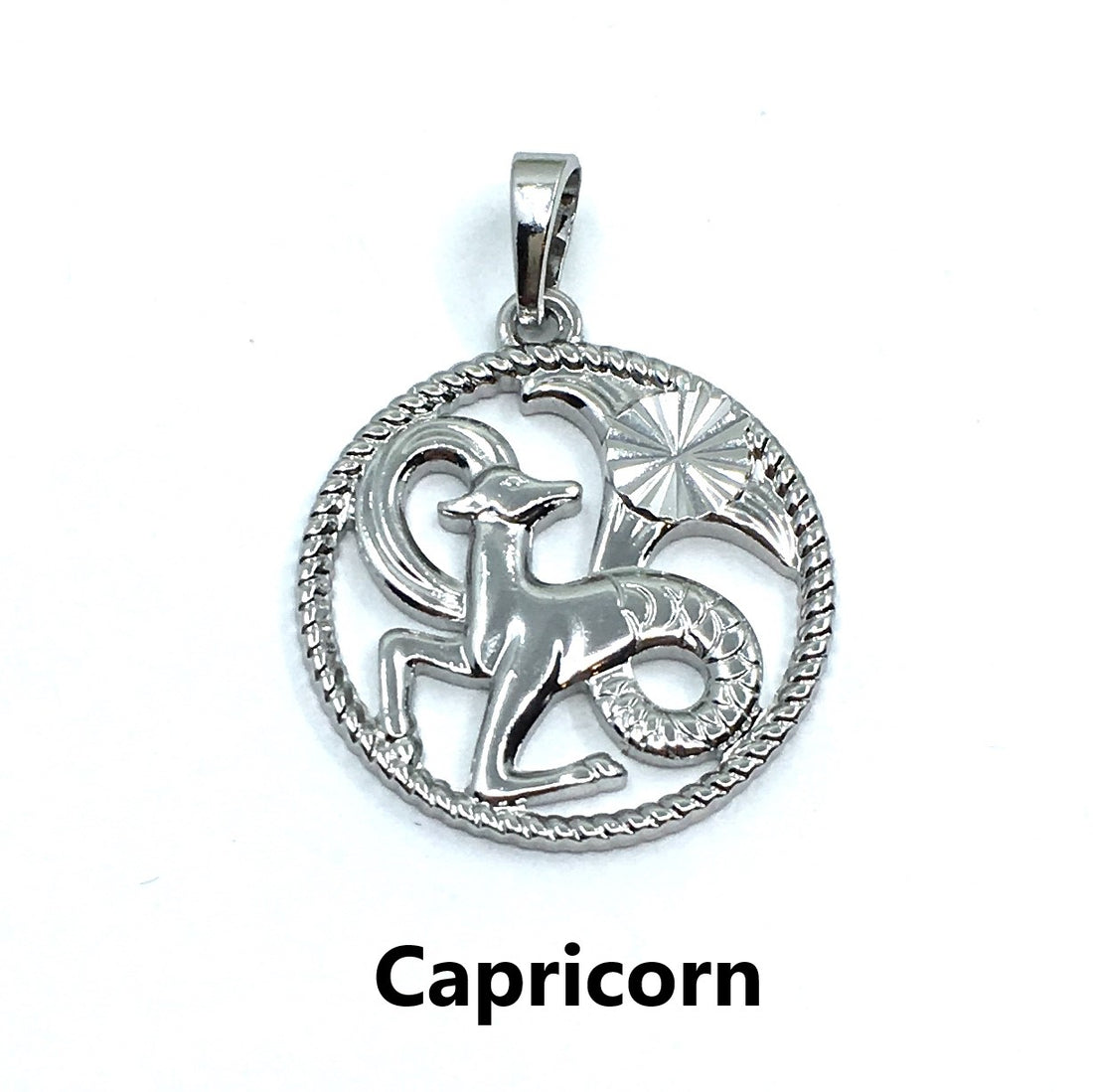 Silver Zodiac Symbol Capricorn Pendant | Bellaire Wholesale