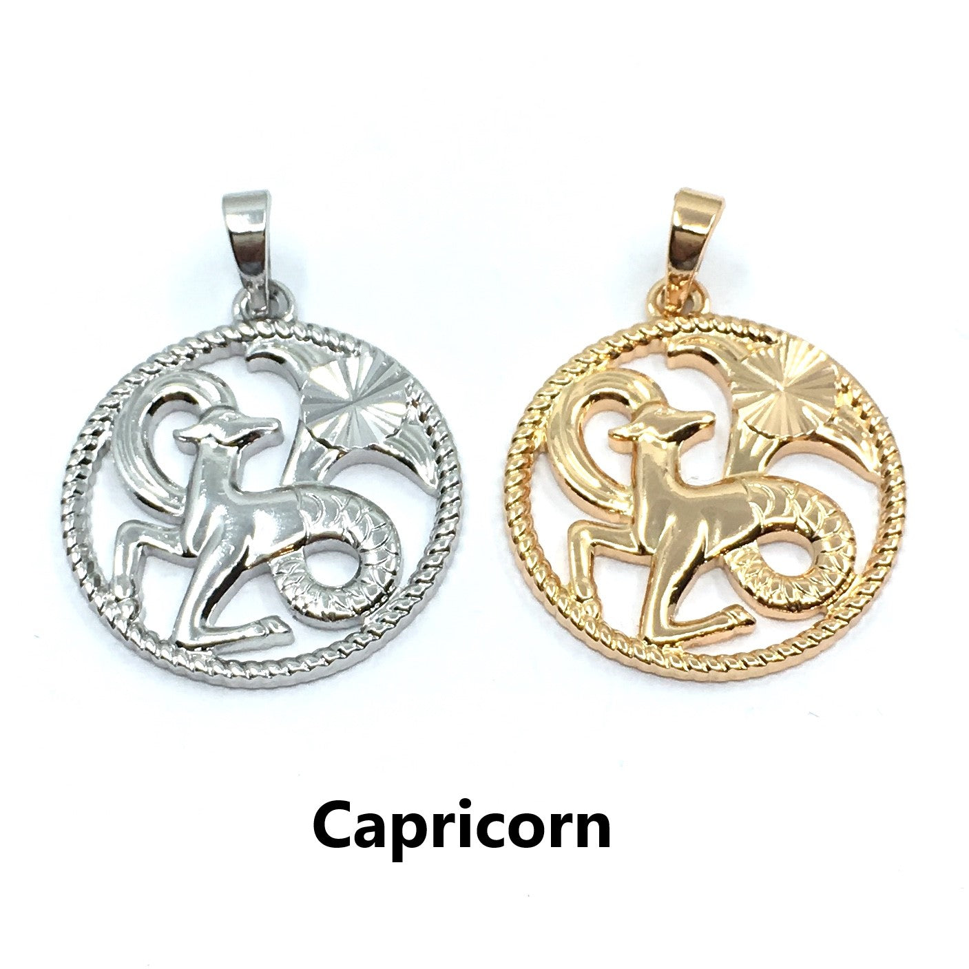 Silver Zodiac Symbol Capricorn Pendant | Bellaire Wholesale