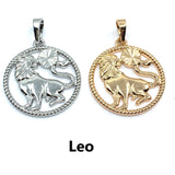 Light Gold Zodiac Symbol Leo Pendant | Bellaire Wholesale