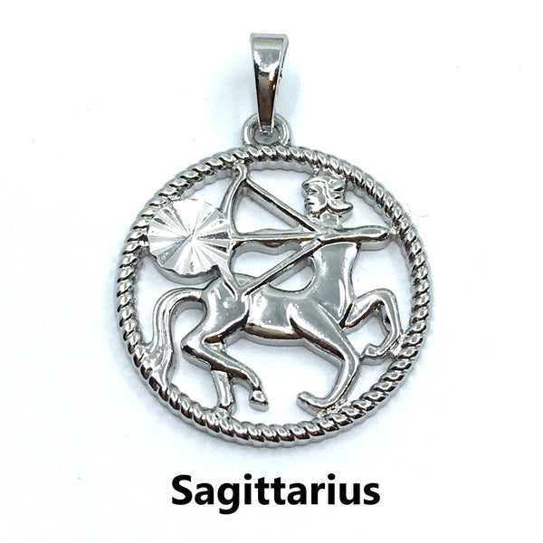 Silver Zodiac Symbol Sagittarius Pendant | Bellaire Wholesale