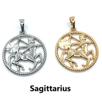 Light Gold Zodiac Symbol Sagittarius Pendant | Bellaire Wholesale