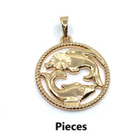 Light Gold Zodiac Symbol Pieces Pendant | Bellaire Wholesale