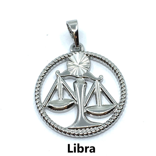Silver Zodiac Symbol Libra Pendant | Bellaire Wholesale