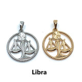 Light Gold Zodiac Symbol Libra Pendant | Bellaire Wholesale