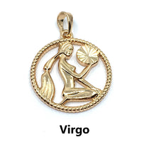 Light Gold Zodiac Symbol Virgo Pendant | Bellaire Wholesale