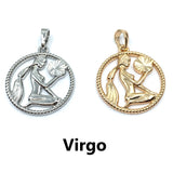 Light Gold Zodiac Symbol Virgo Pendant | Bellaire Wholesale