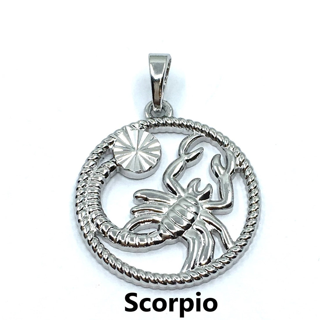 Silver Zodiac Symbol Scorpio Pendant | Bellaire Wholesale
