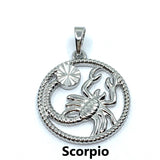 Silver Zodiac Symbol Scorpio Pendant | Bellaire Wholesale