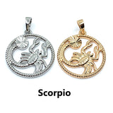 Light Gold Zodiac Symbol Scorpio Pendant | Bellaire Wholesale