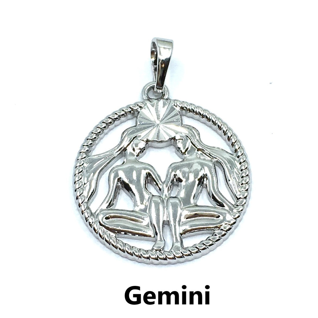 Silver Zodiac Symbol Gemini Pendant | Bellaire Wholesale