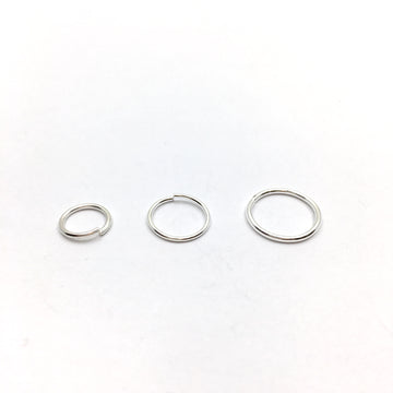 Silver Plated Key Chain Rings, 8mm, 10mm, 12mm | Bellaire Wholesale