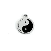 Yin Yang Symbol Round Personalized Charm | Bellaire Wholesale