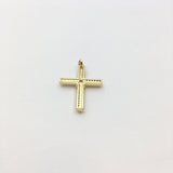 Gold Brass CZ Pave Cubic Zirconia Cross Charm | Bellaire Wholesale