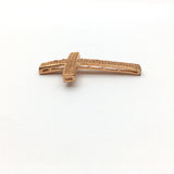 Brass CZ Pave Gold/Rose Gold Cross Bead | Bellaire Wholesale