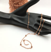 4mm Alloy Rose GOld ball chain | Bellaire Wholesale