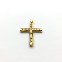 Hollow Brass CZ Pave Cross Charm in Gold and Rhodium | Bellaire Wholesale