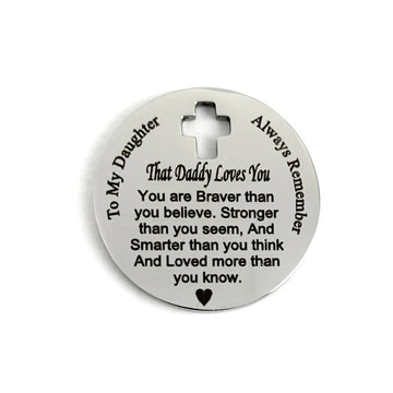 To My Daughter Remember... Personalized Charm | Bellaire Wholesale