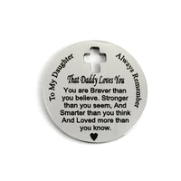 To My Daughter Remember... Personalized Charm | Bellaire Wholesale