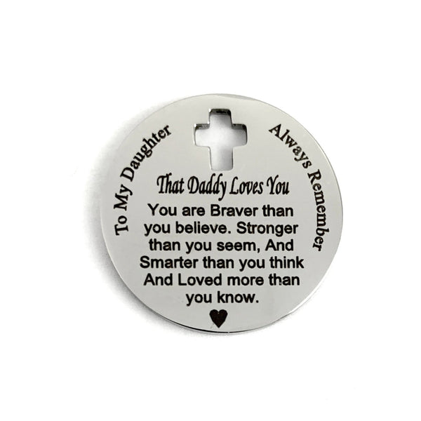 To My Daughter Remember... Personalized Charm | Bellaire Wholesale
