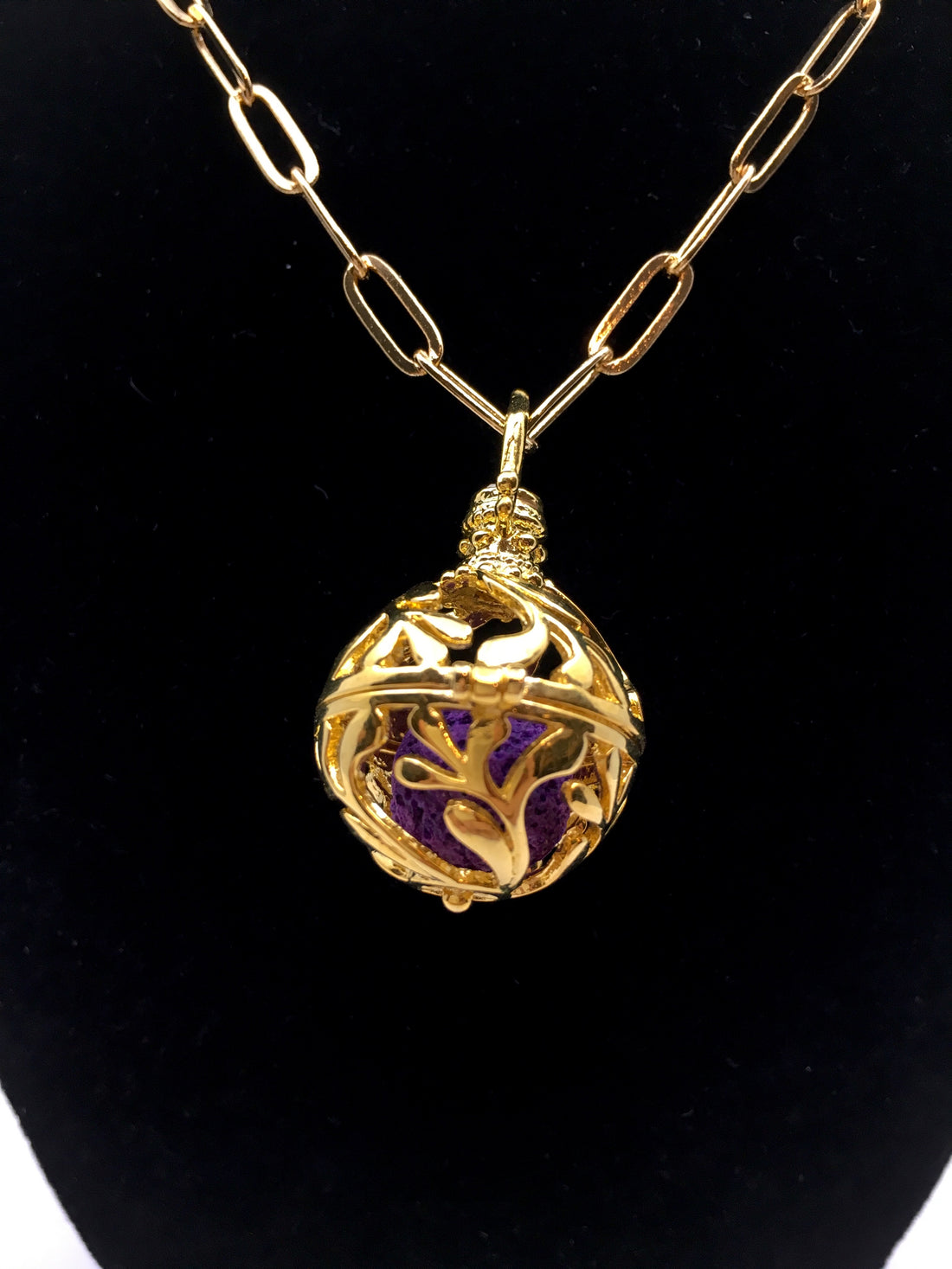 Gold Round Cage Brass Pendant | Bellaire Wholesale