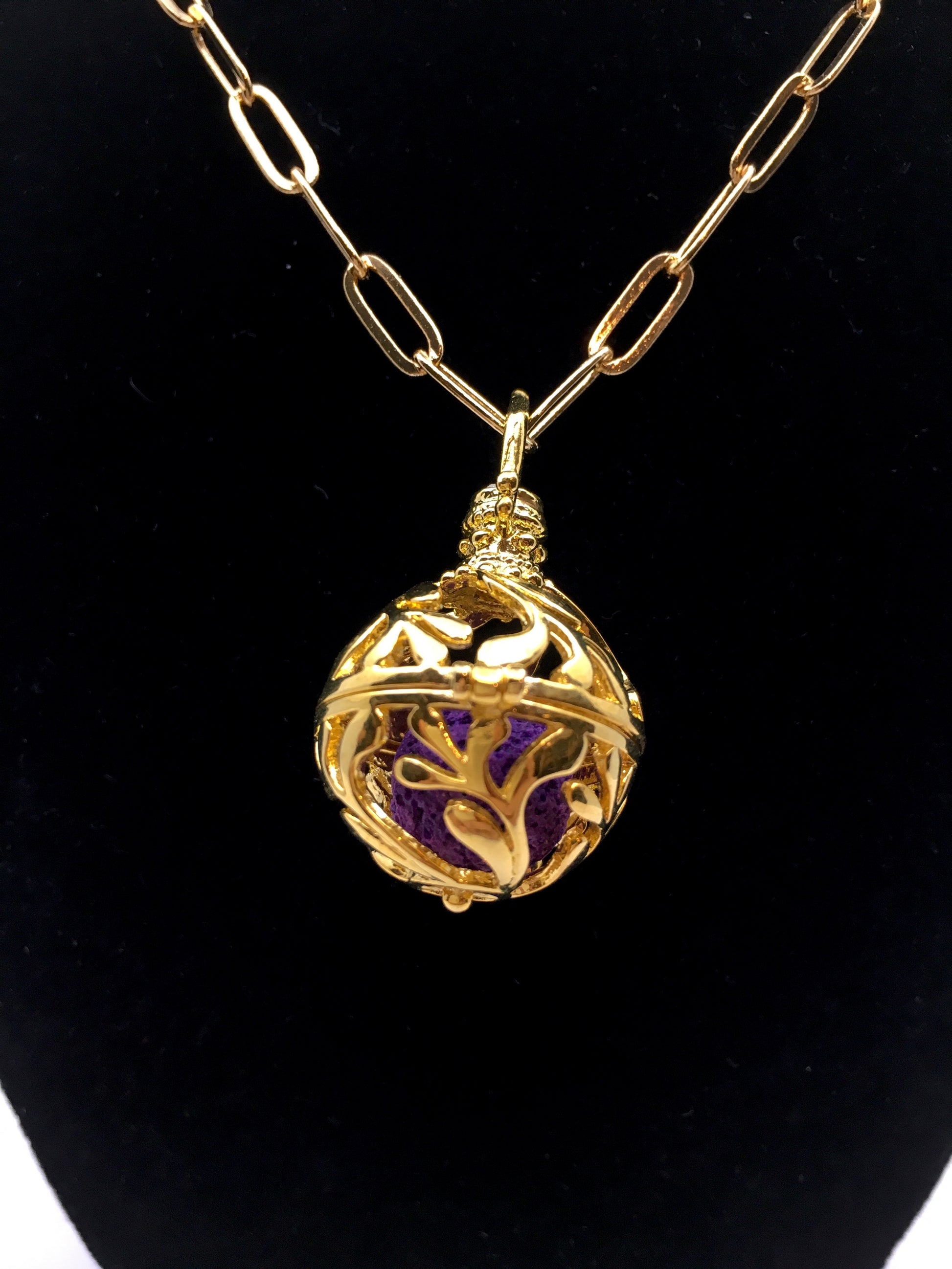 Gold Round Cage Brass Pendant | Bellaire Wholesale