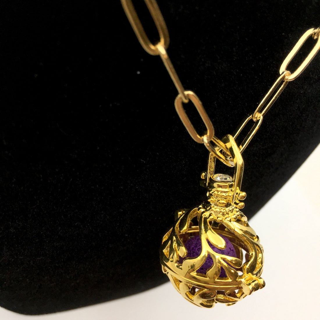 Gold Round Cage Brass Pendant | Bellaire Wholesale