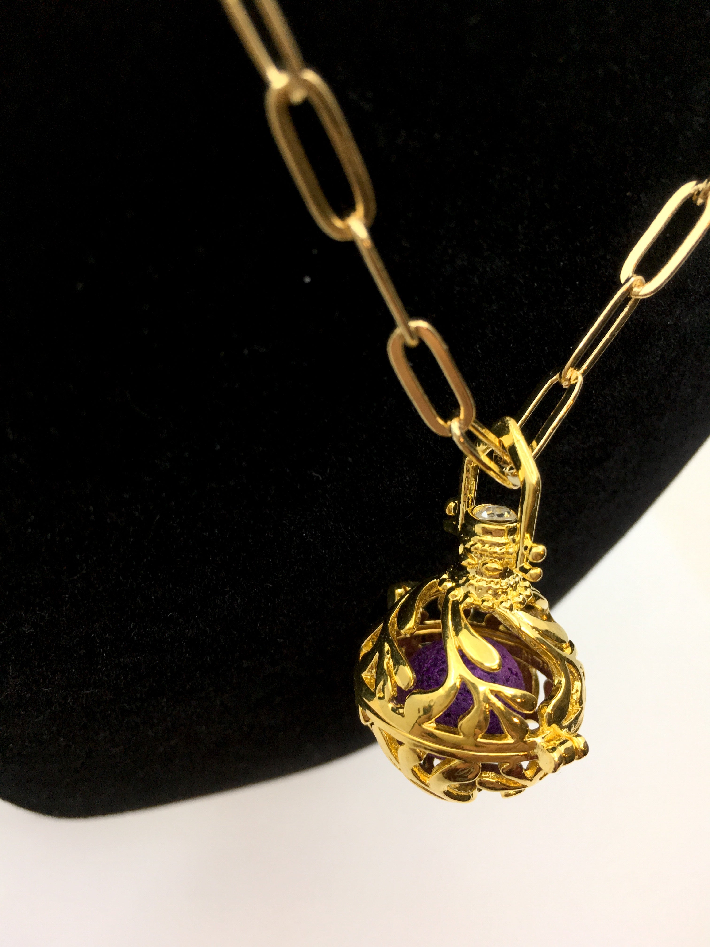 Gold Round Cage Brass Pendant | Bellaire Wholesale