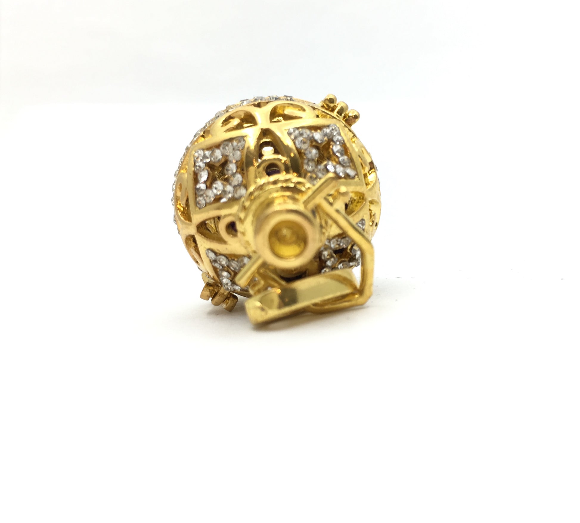 Gold Round Cage Brass Pendant | Bellaire Wholesale