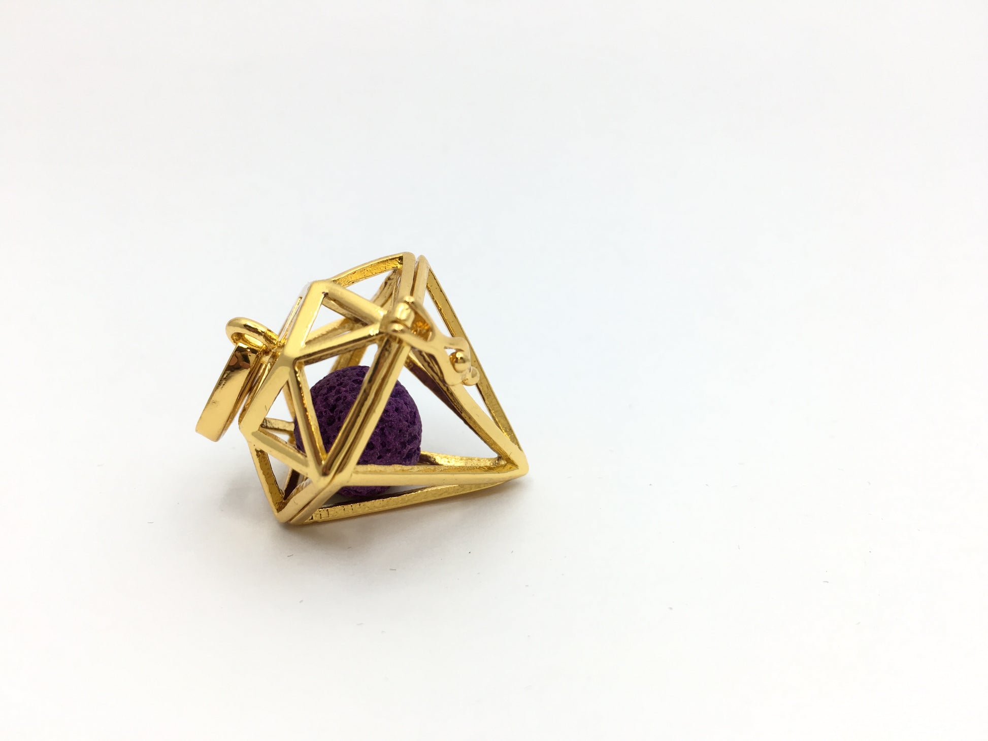 Gold Diamond Shape Cage Pendant | Bellaire Wholesale