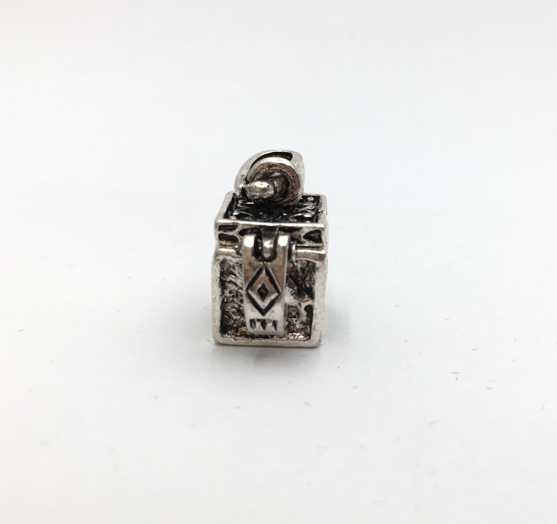 Rhodium Cube Shape Cage Pendant | Bellaire Wholesale