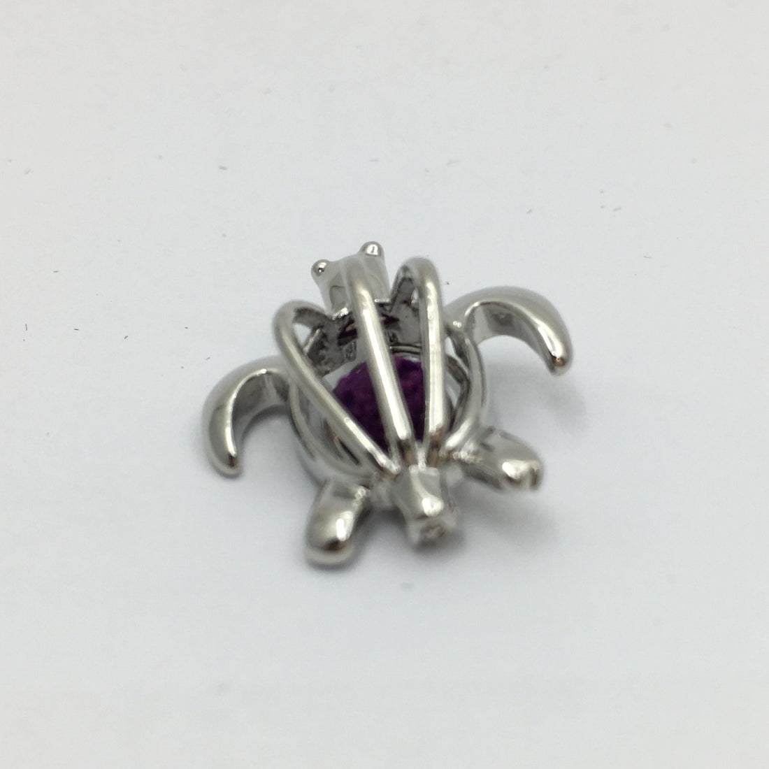 Rhodium Turtle Shape Cage Pendant | Bellaire Wholesale