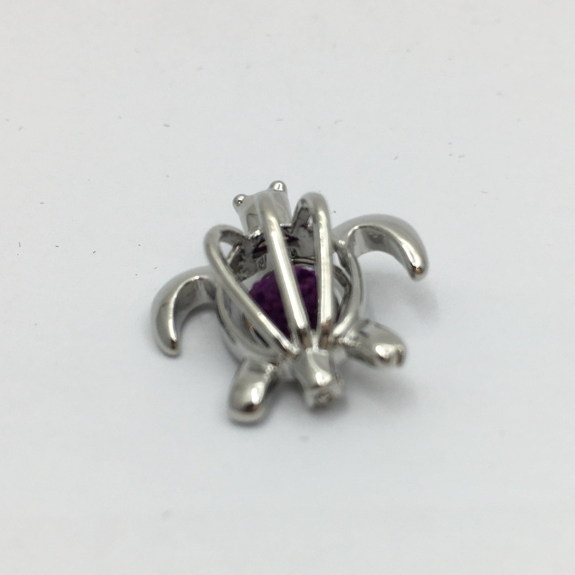Rhodium Turtle Shape Cage Pendant | Bellaire Wholesale