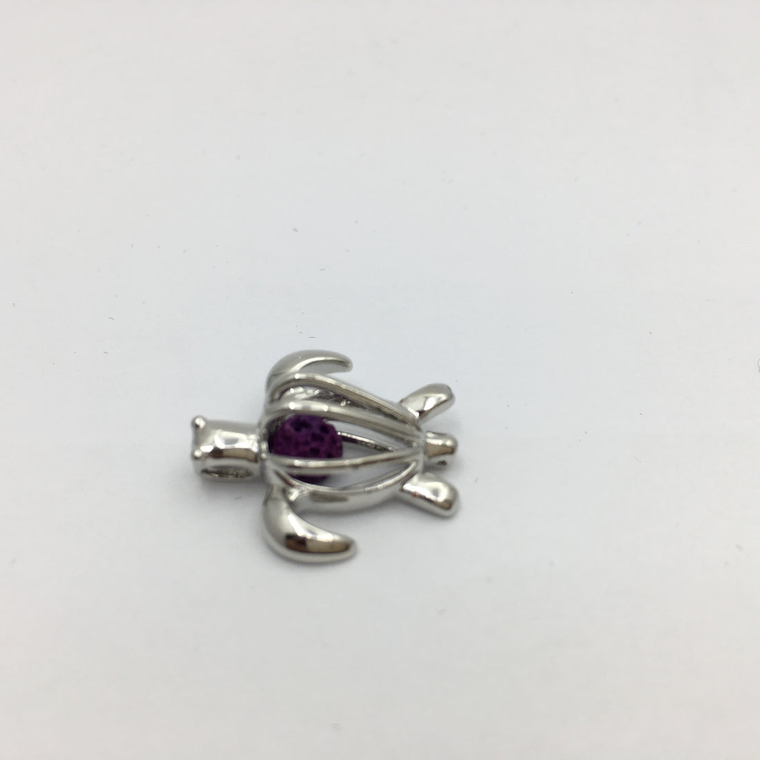 Rhodium Turtle Shape Cage Pendant | Bellaire Wholesale