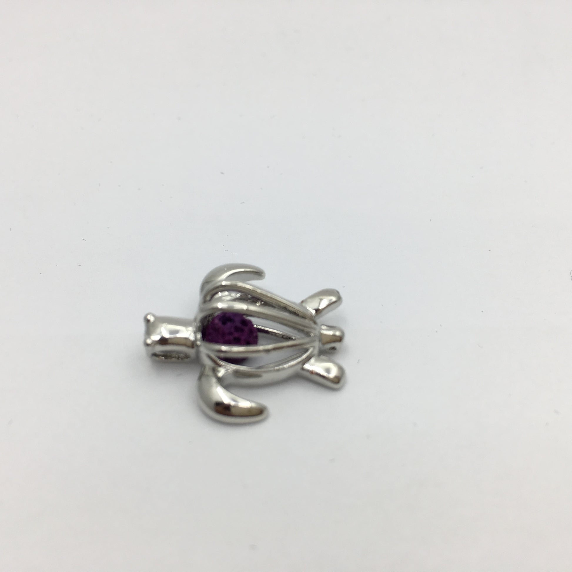 Rhodium Turtle Shape Cage Pendant | Bellaire Wholesale