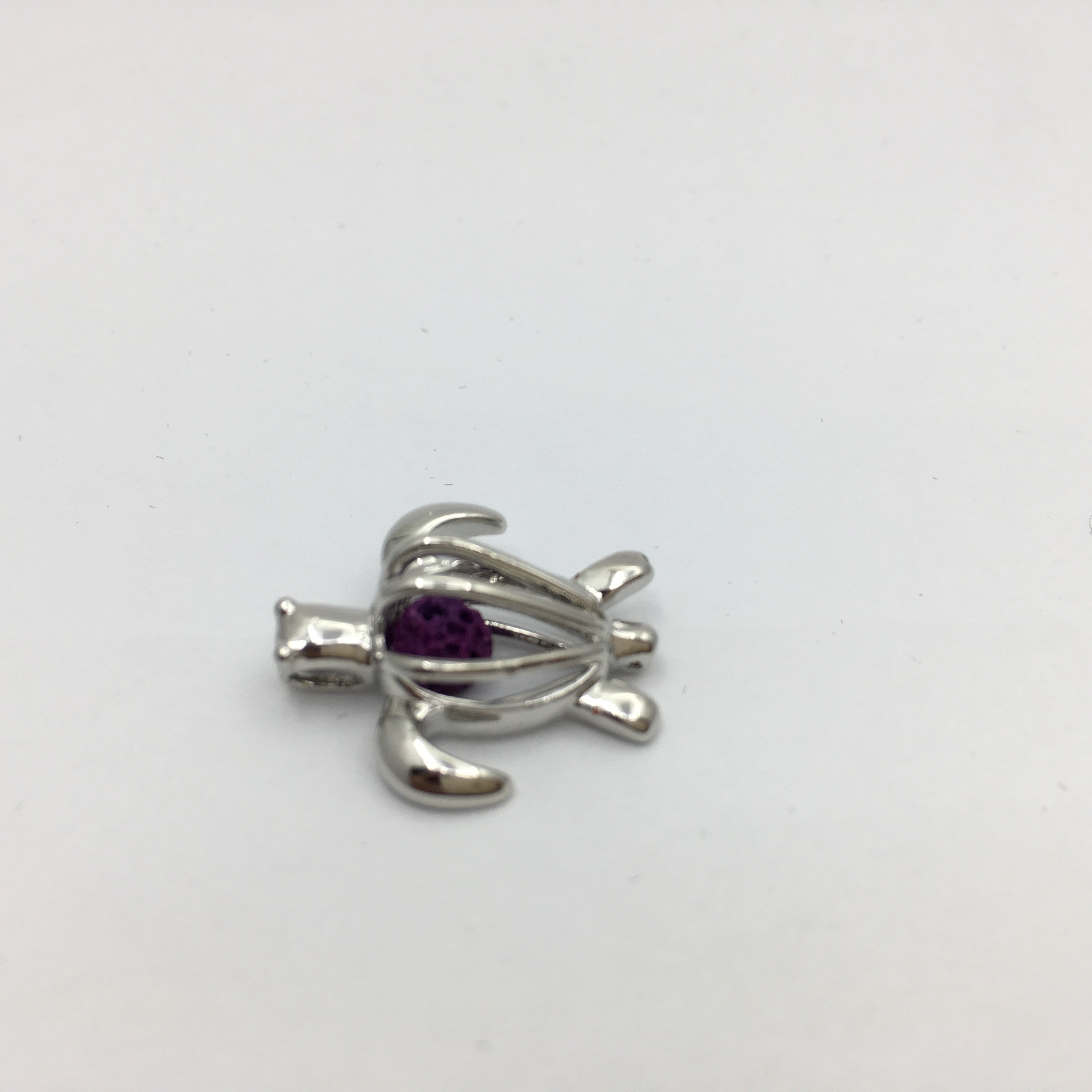 Rhodium Turtle Shape Cage Pendant | Bellaire Wholesale