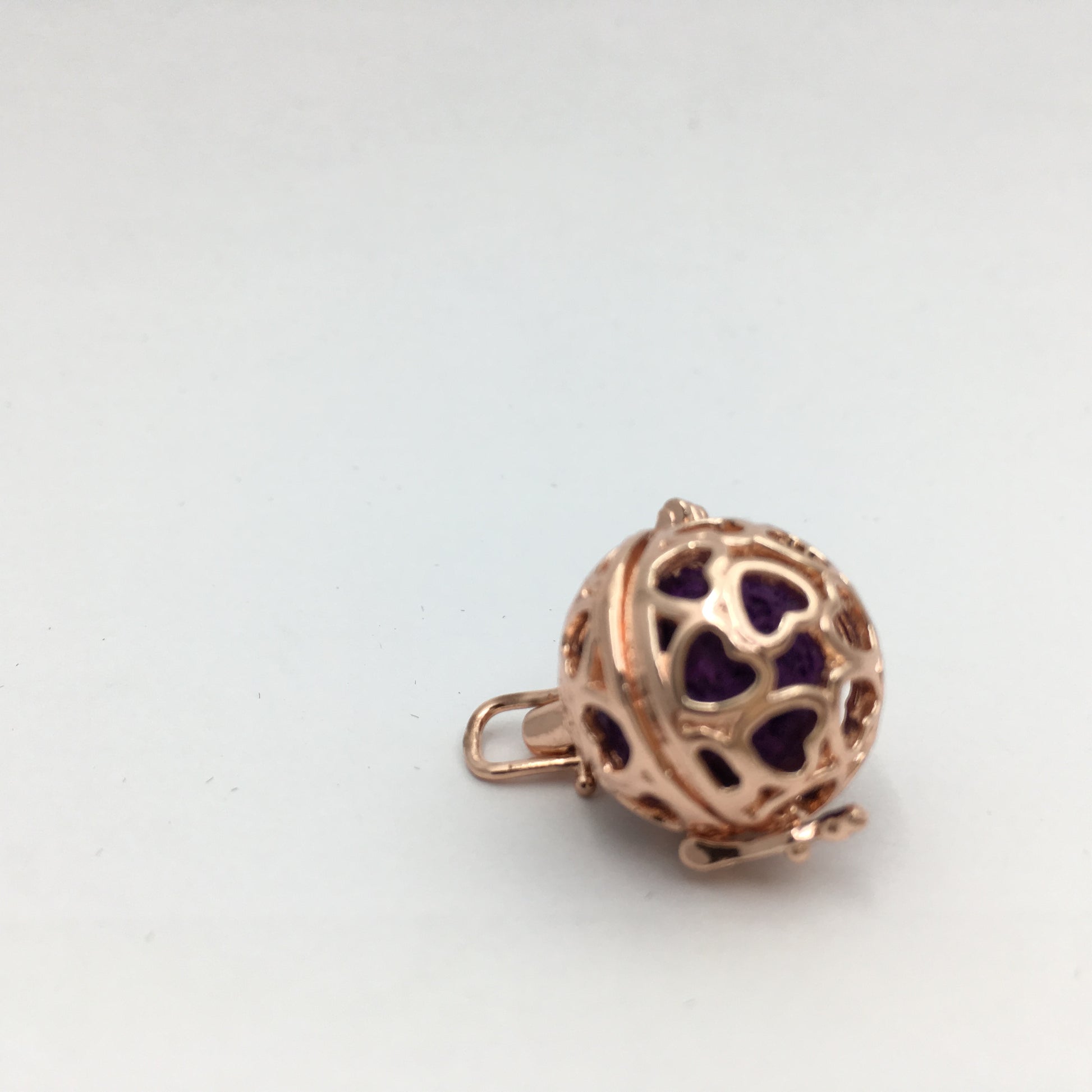 Rose Gold Round Cage Brass Pendant | Bellaire Wholesale