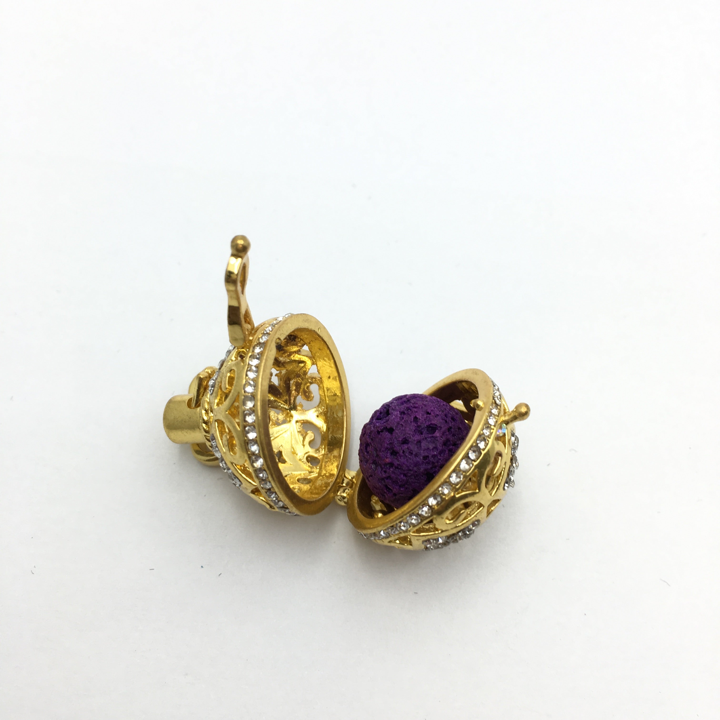 Gold Round Cage Brass Pendant | Bellaire Wholesale