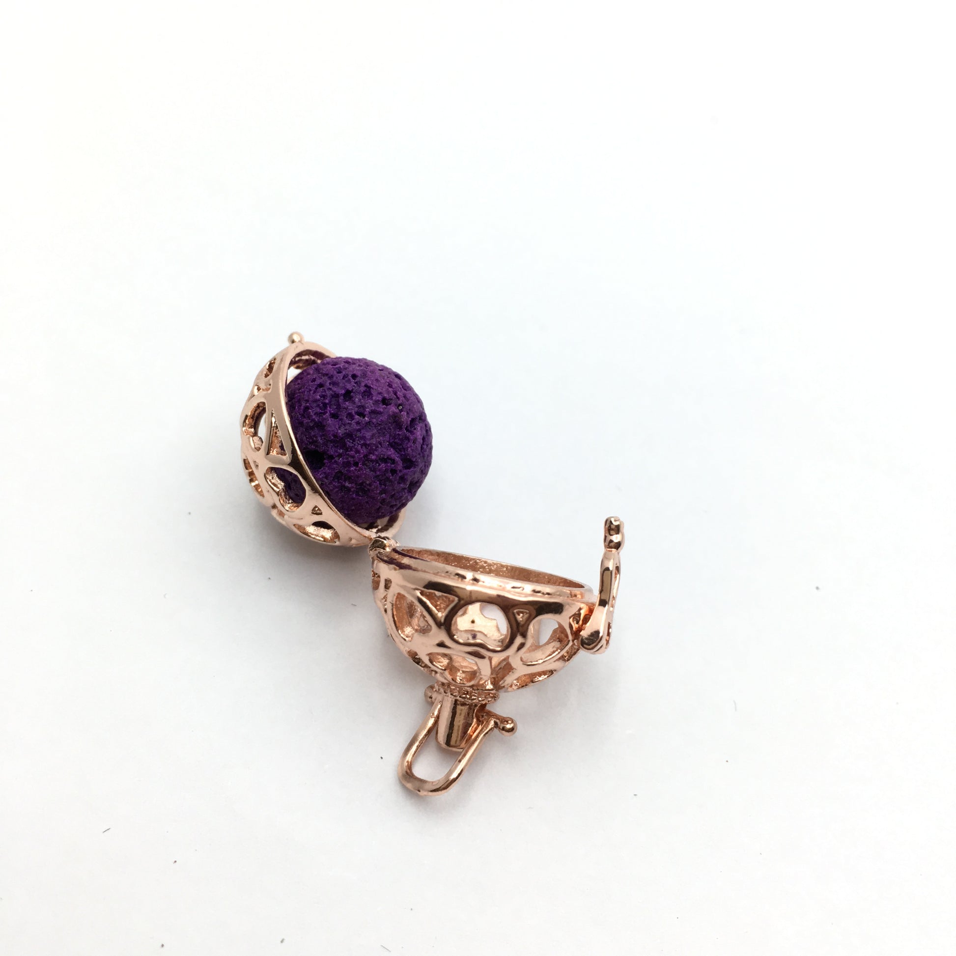 Rose Gold Round Cage Brass Pendant | Bellaire Wholesale