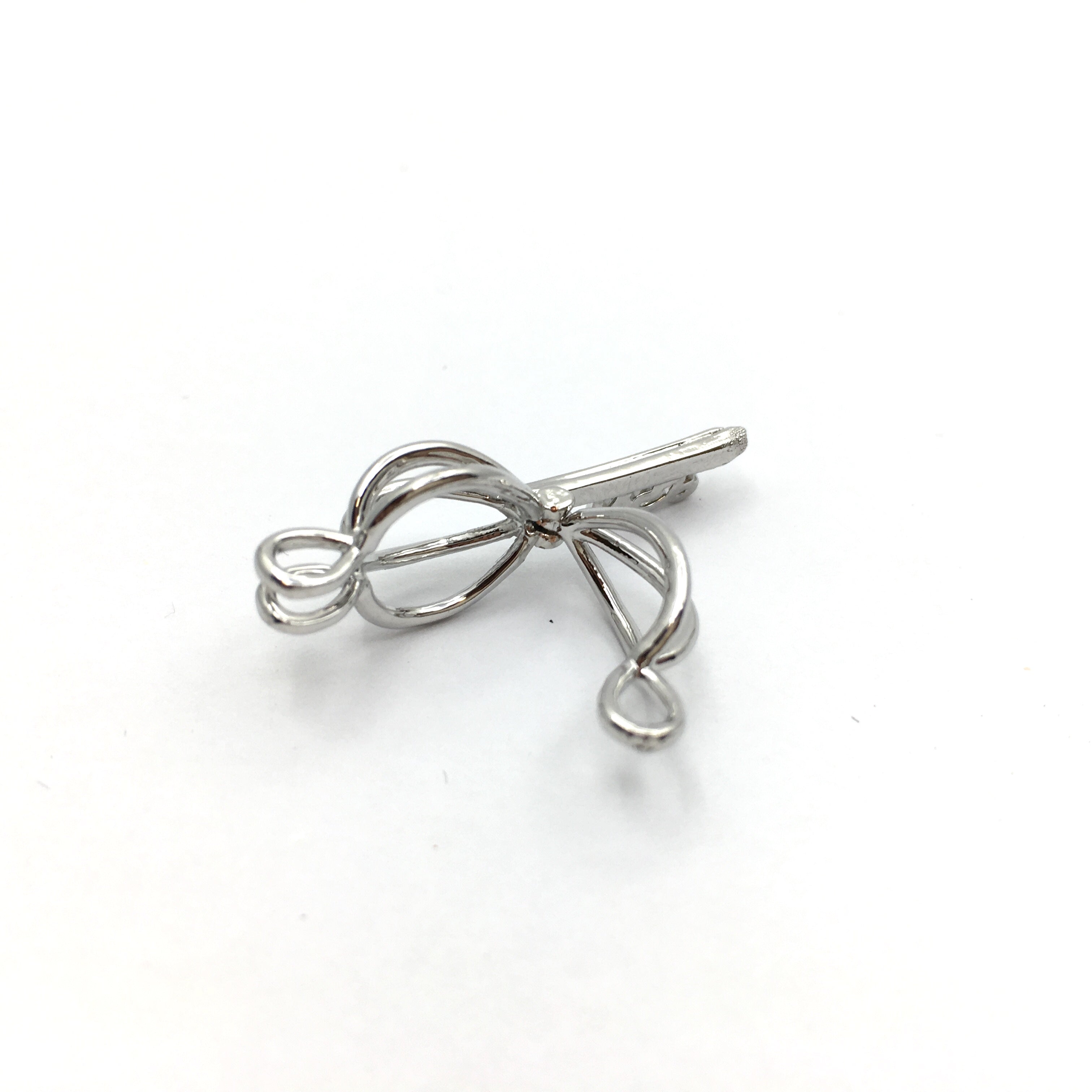 Rhodium Key Shape Cage Pendant | Bellaire Wholesale