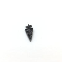 CZ Micro Pave Brass Dagger Charm with Black stones | Bellaire Wholesale