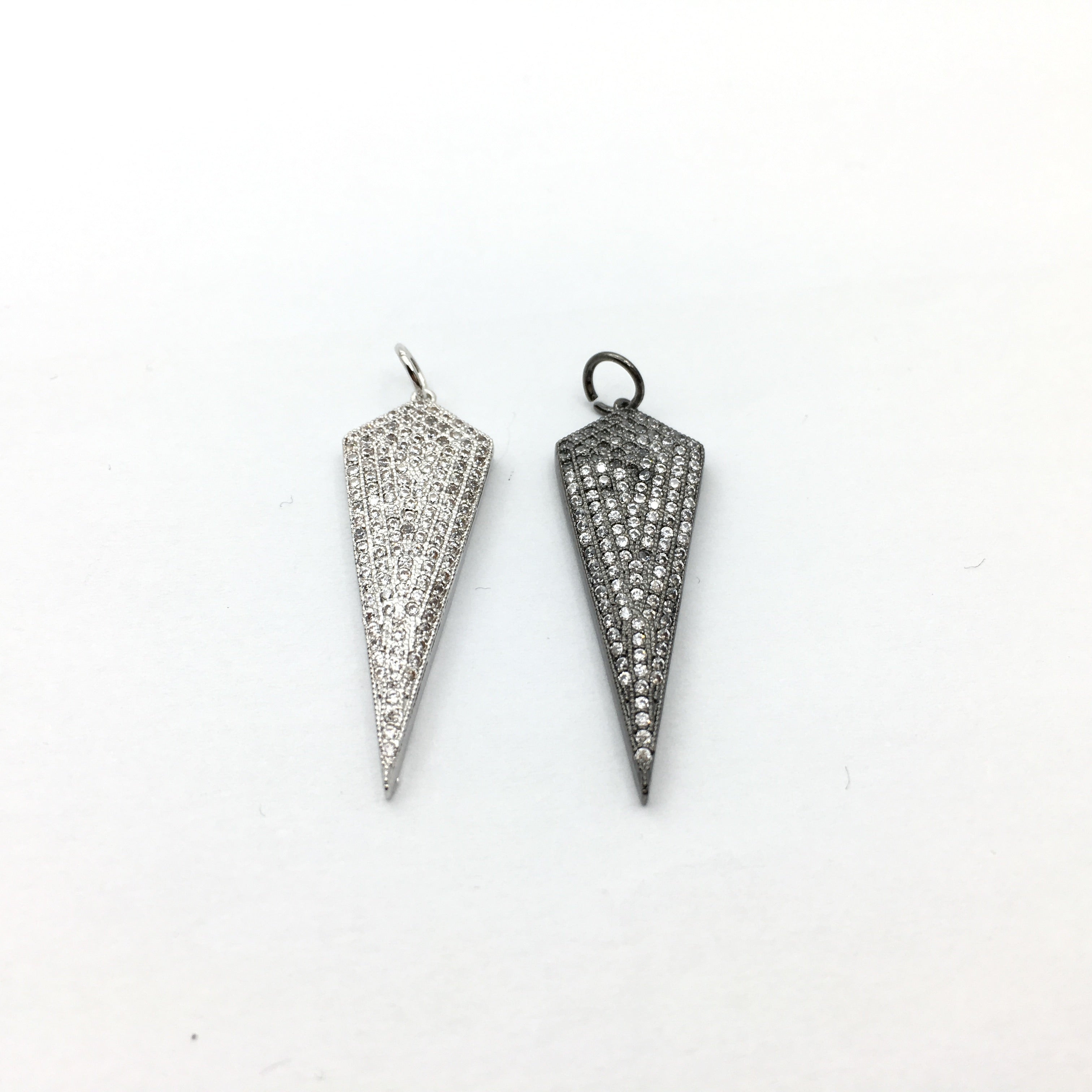 Silver Dagger Micro Pave Bead | Bellaire Wholesale