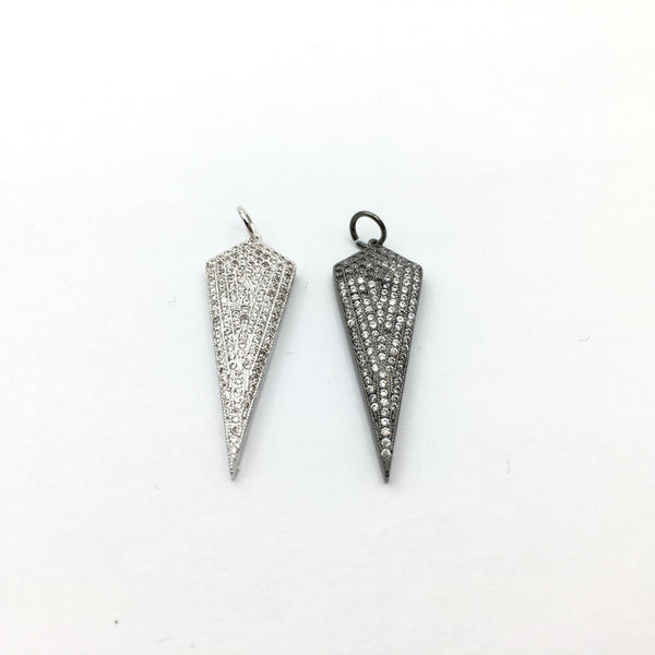Silver Dagger Micro Pave Bead | Bellaire Wholesale
