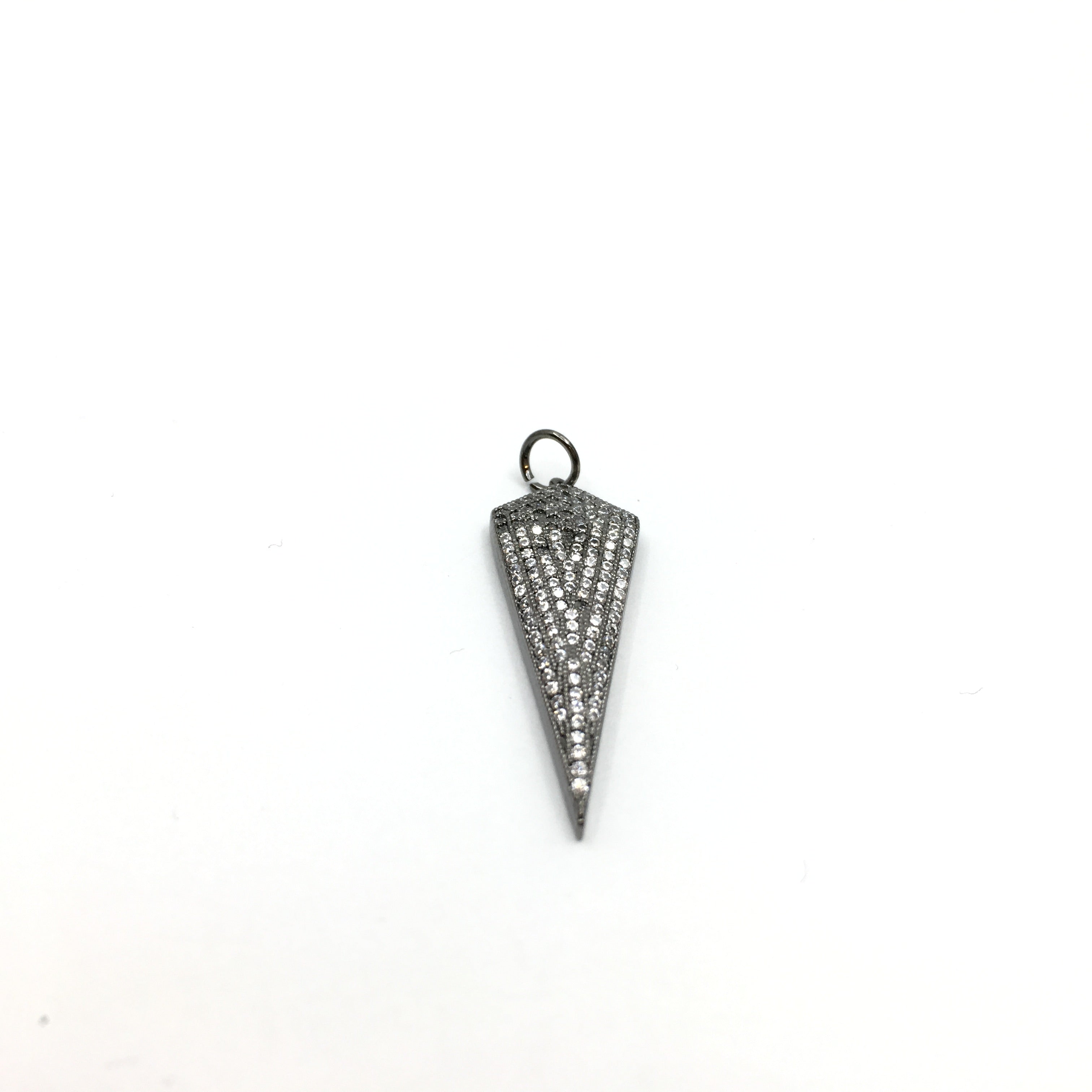 Silver Dagger Micro Pave Bead | Bellaire Wholesale