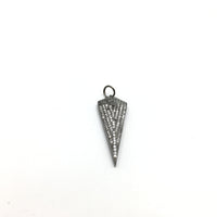 Silver Dagger Micro Pave Bead | Bellaire Wholesale