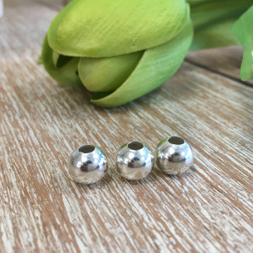 Alloy Silver Plated Beads with seam