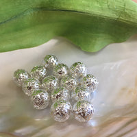 Filigree Beads Silver Plated, polished beads | Bellaire Wholesale