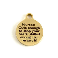 Gift for Nurse Laser Engraved Charm | Bellaire Wholesale