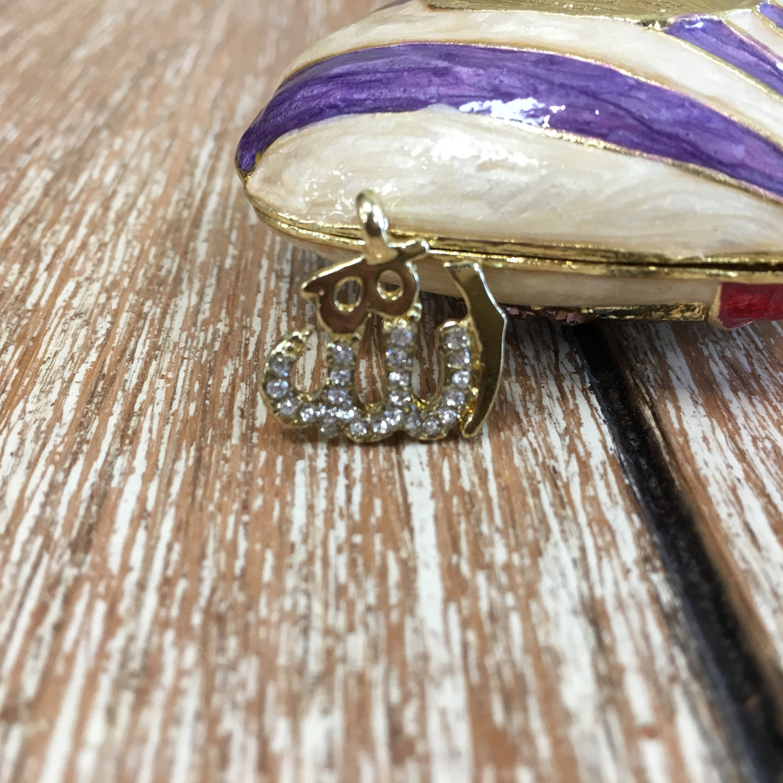 Allah Arabic shape rhinestone Alloy Charm pendant | Bellaire Wholesale