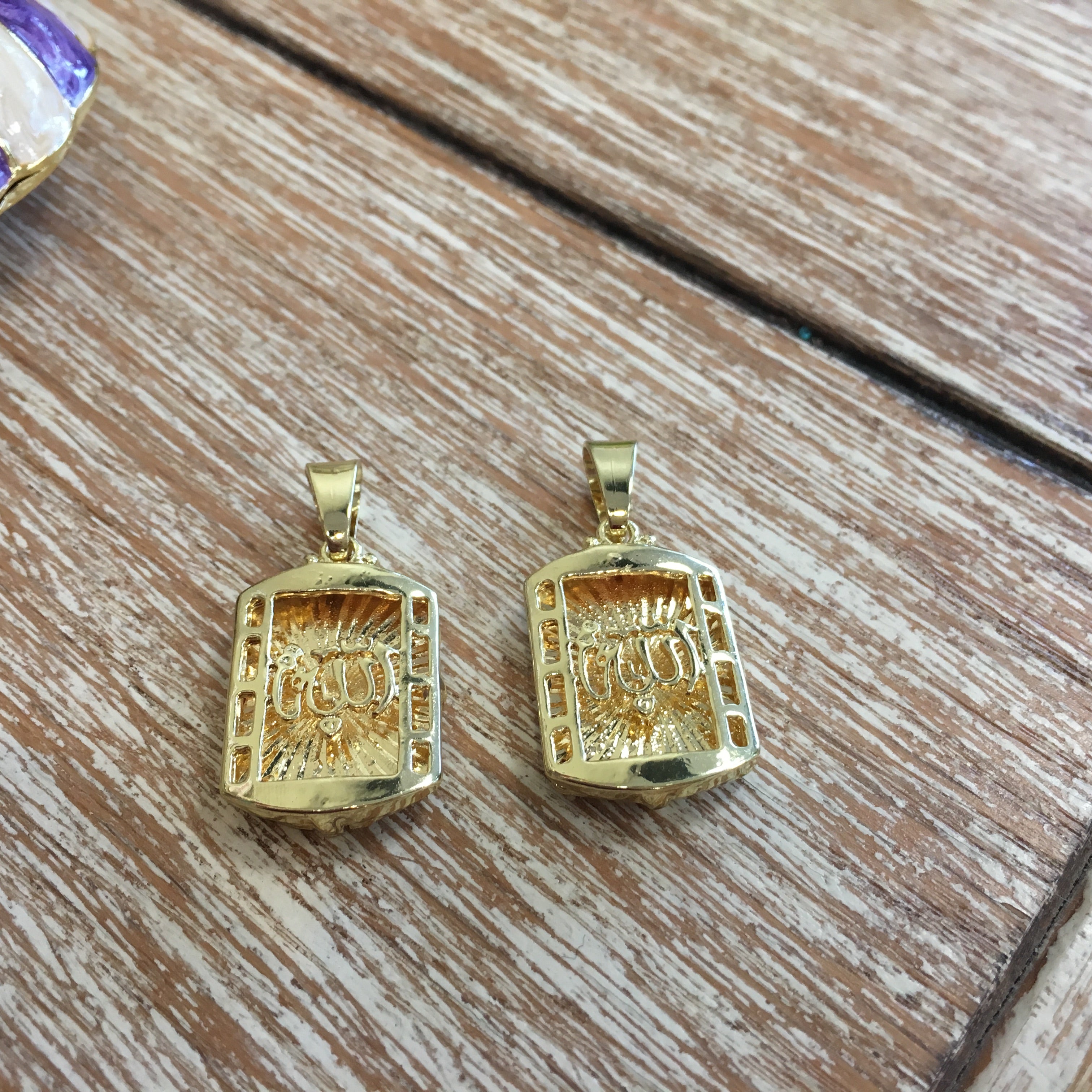 Allah rectangle shape Charm pendant | Bellaire Wholesale